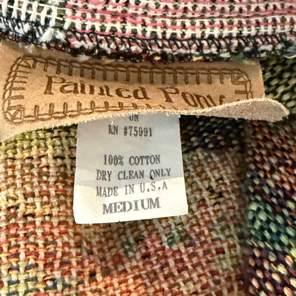 PAINTED PONY Vintage Tapesty Blanket Cropped Jacket Country Cottage Size M - Picture 12 of 15